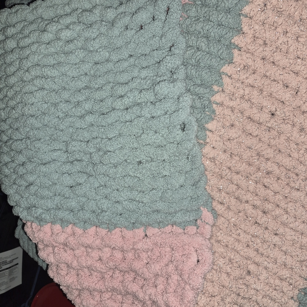 Cozy Textured Blanket in Pink and Gray - Picture 5 of 10